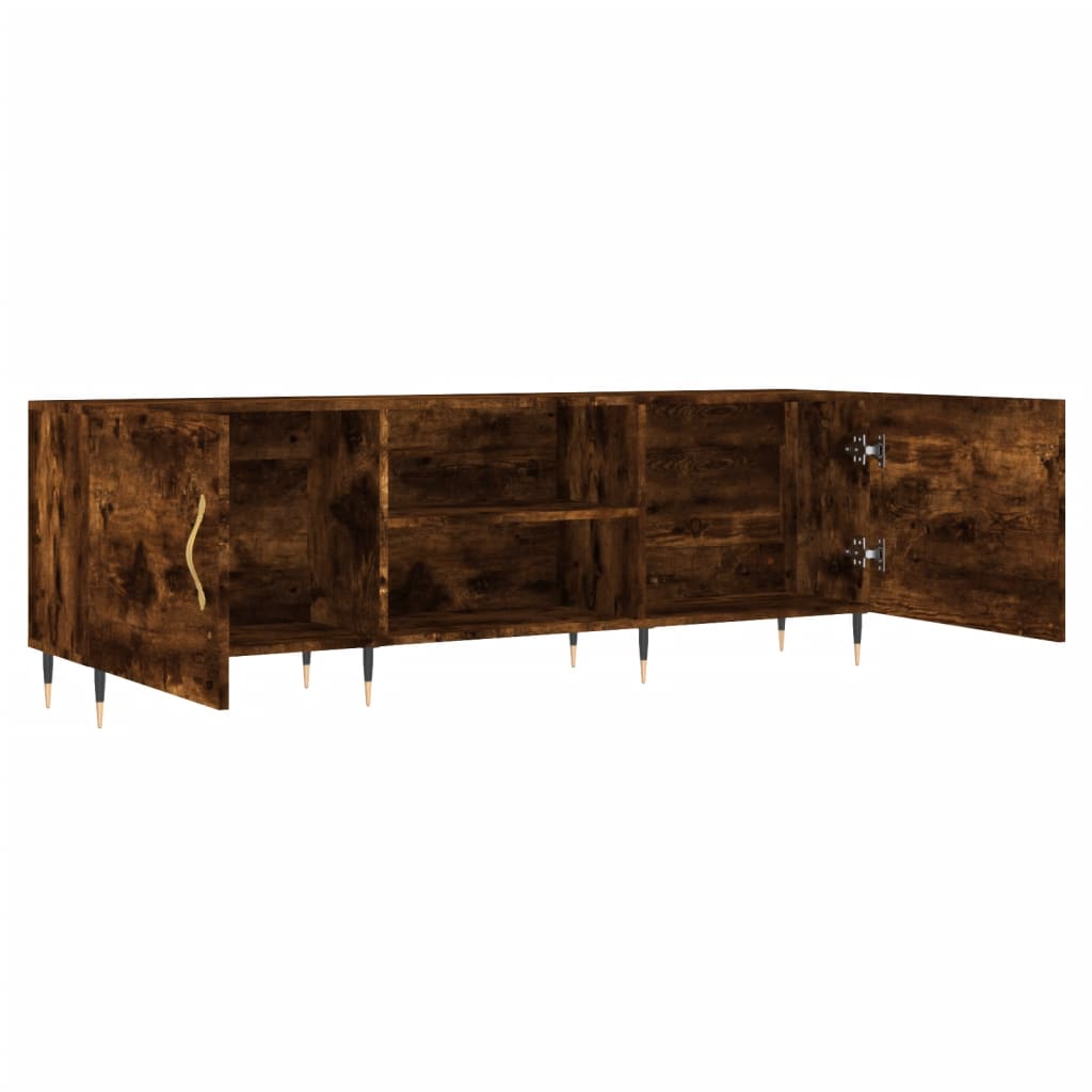 füstös tölgy színű szerelt fa TV-szekrény 150 x 30 x 44,5 cm