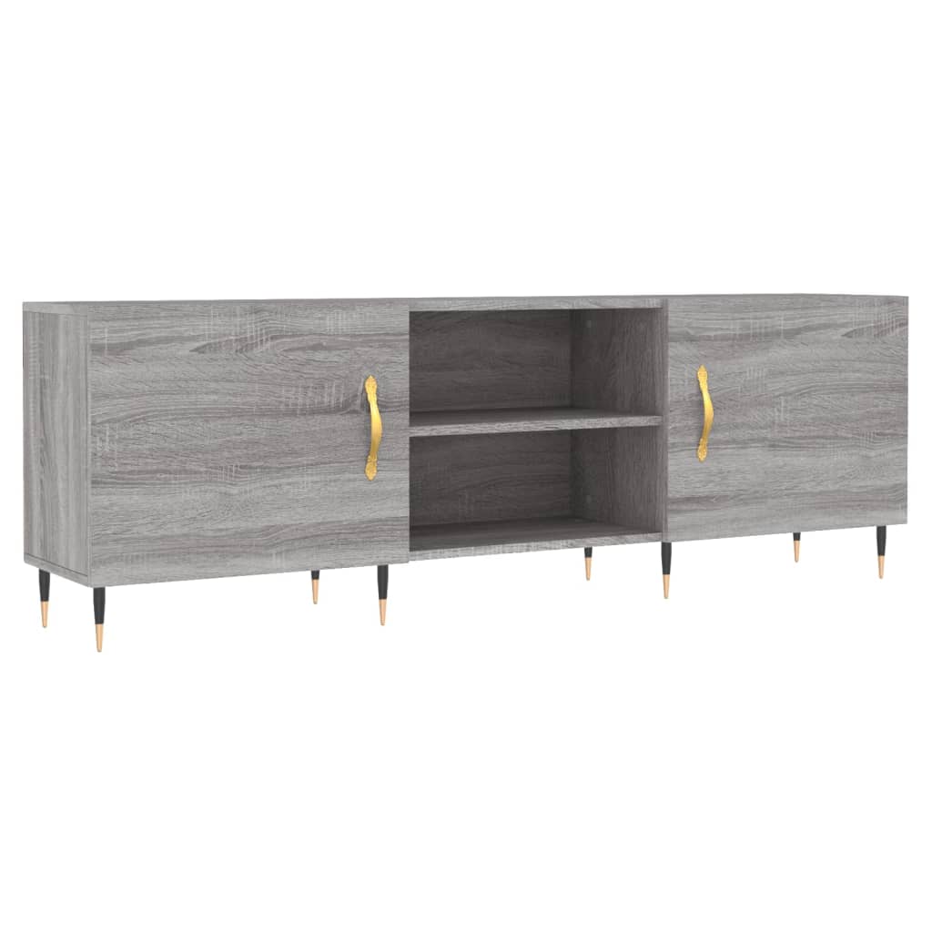 szürke sonoma színű szerelt fa TV-szekrény 150x30x50 cm