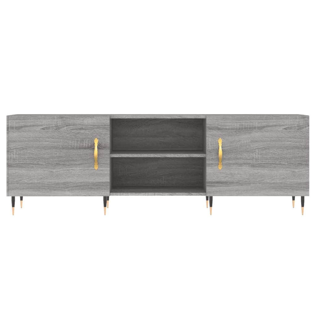 szürke sonoma színű szerelt fa TV-szekrény 150x30x50 cm