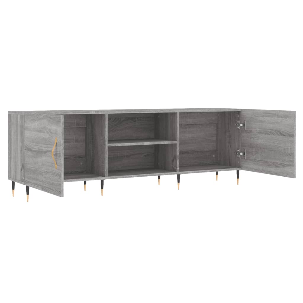 szürke sonoma színű szerelt fa TV-szekrény 150x30x50 cm