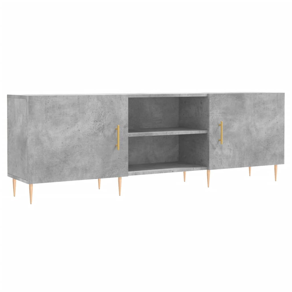 betonszürke szerelt fa TV-szekrény 150 x 30 x 50 cm