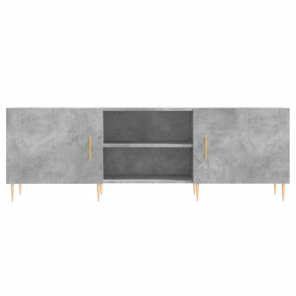 betonszürke szerelt fa TV-szekrény 150 x 30 x 50 cm