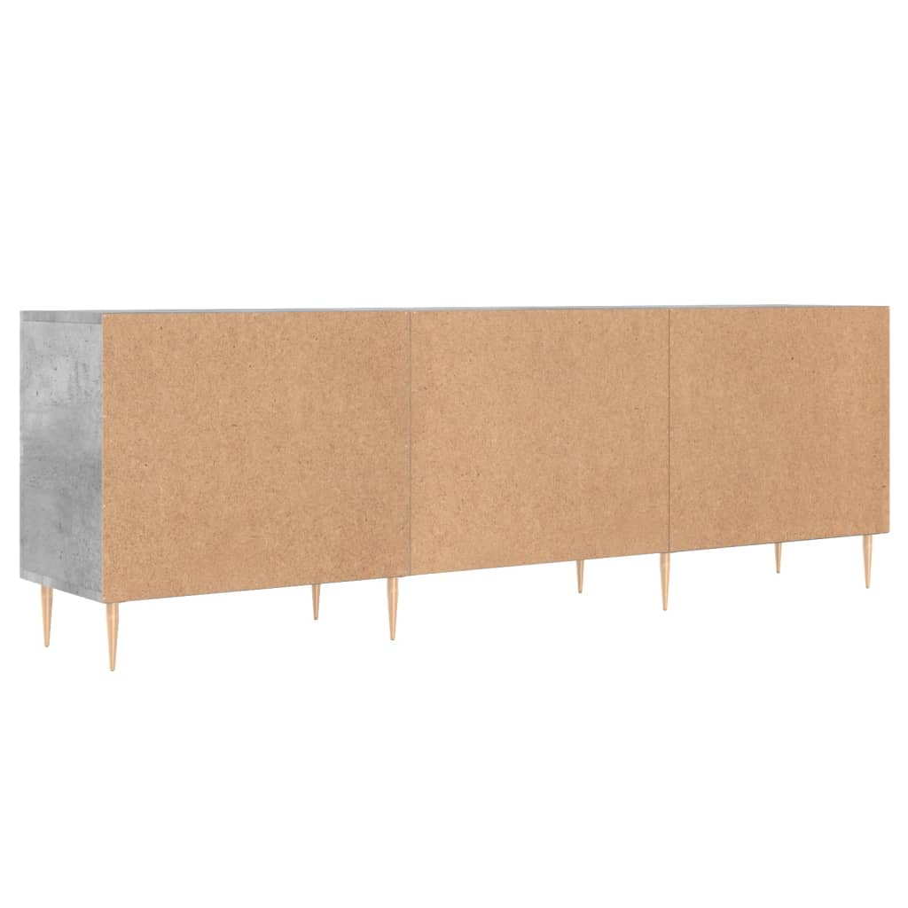 betonszürke szerelt fa TV-szekrény 150 x 30 x 50 cm