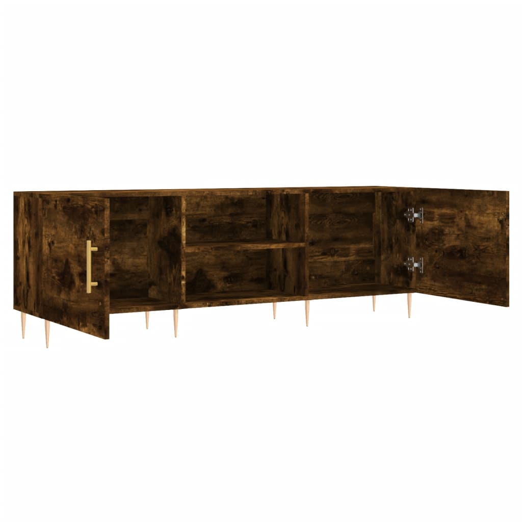 füstös tölgy színű szerelt fa TV-szekrény 150 x 30 x 44,5 cm