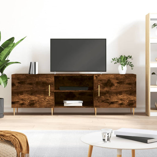 füstös tölgy színű szerelt fa TV-szekrény 150 x 30 x 44,5 cm