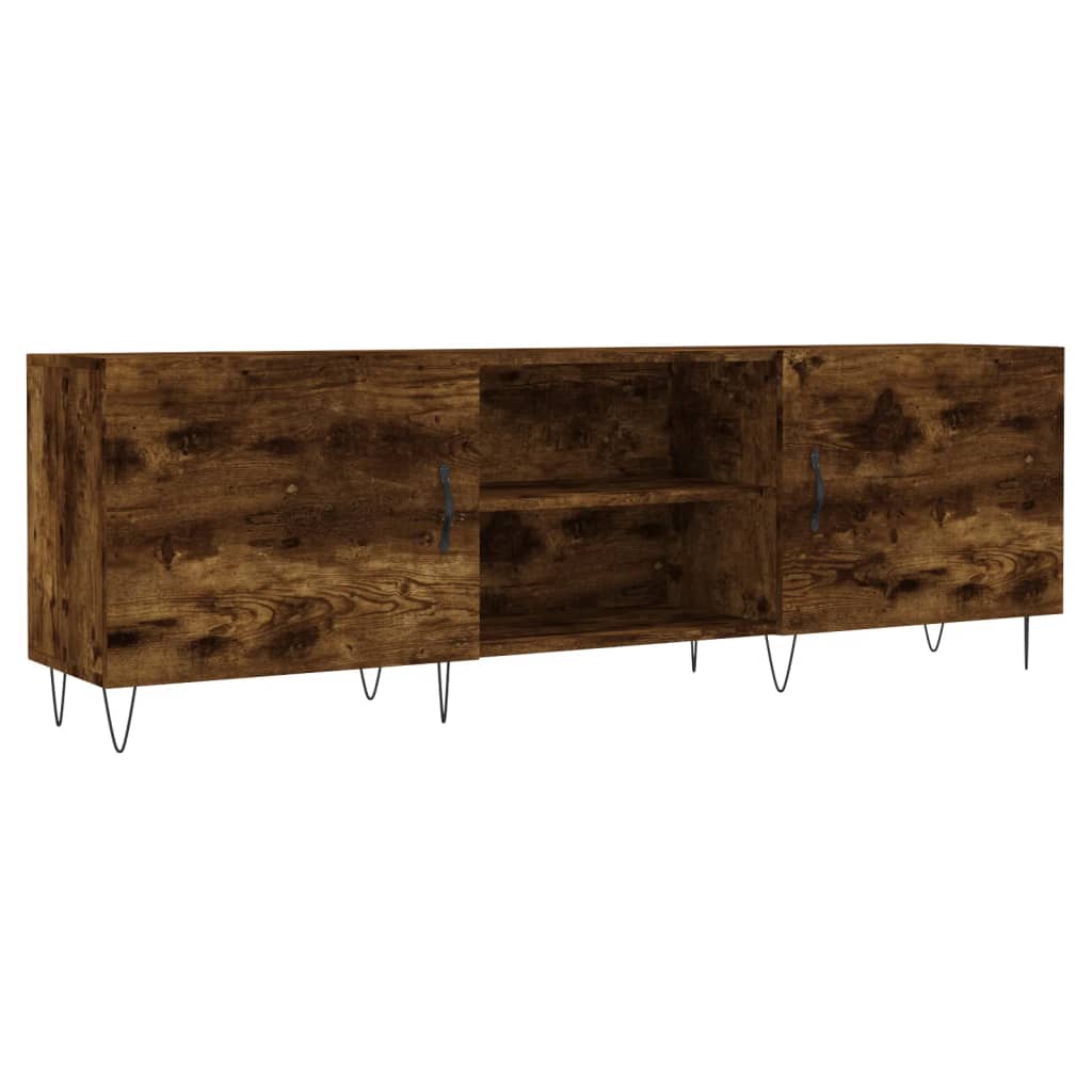 füstös tölgy színű szerelt fa TV-szekrény 150 x 30 x 44,5 cm