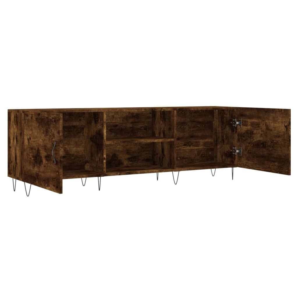 füstös tölgy színű szerelt fa TV-szekrény 150 x 30 x 44,5 cm