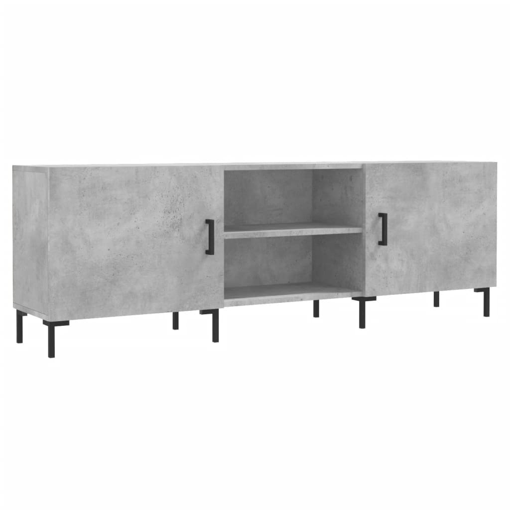 betonszürke szerelt fa TV-szekrény 150 x 30 x 50 cm