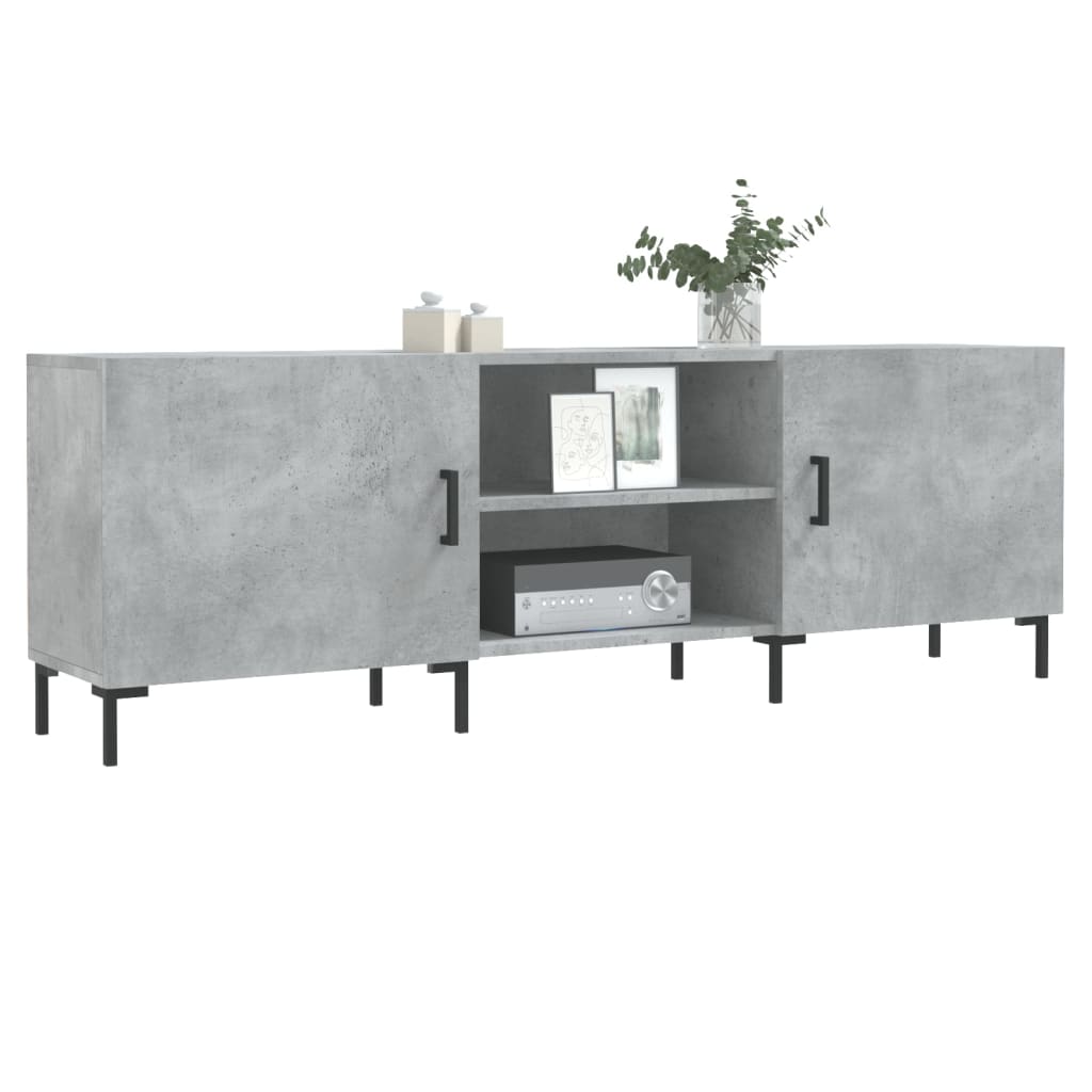 betonszürke szerelt fa TV-szekrény 150 x 30 x 50 cm