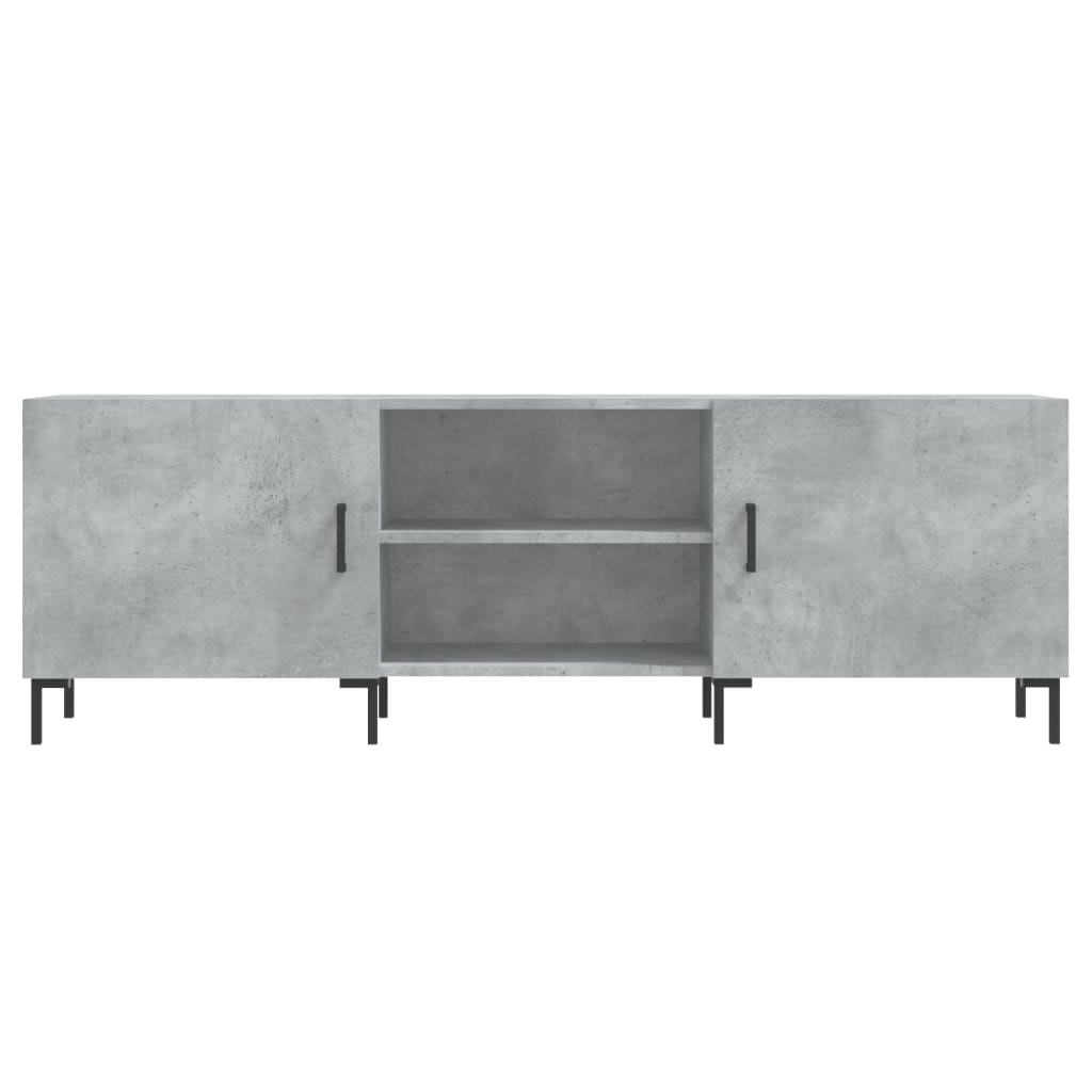 betonszürke szerelt fa TV-szekrény 150 x 30 x 50 cm