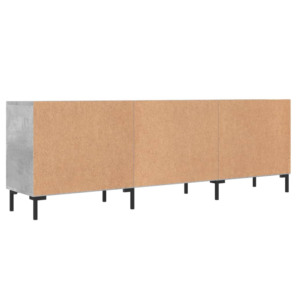 betonszürke szerelt fa TV-szekrény 150 x 30 x 50 cm