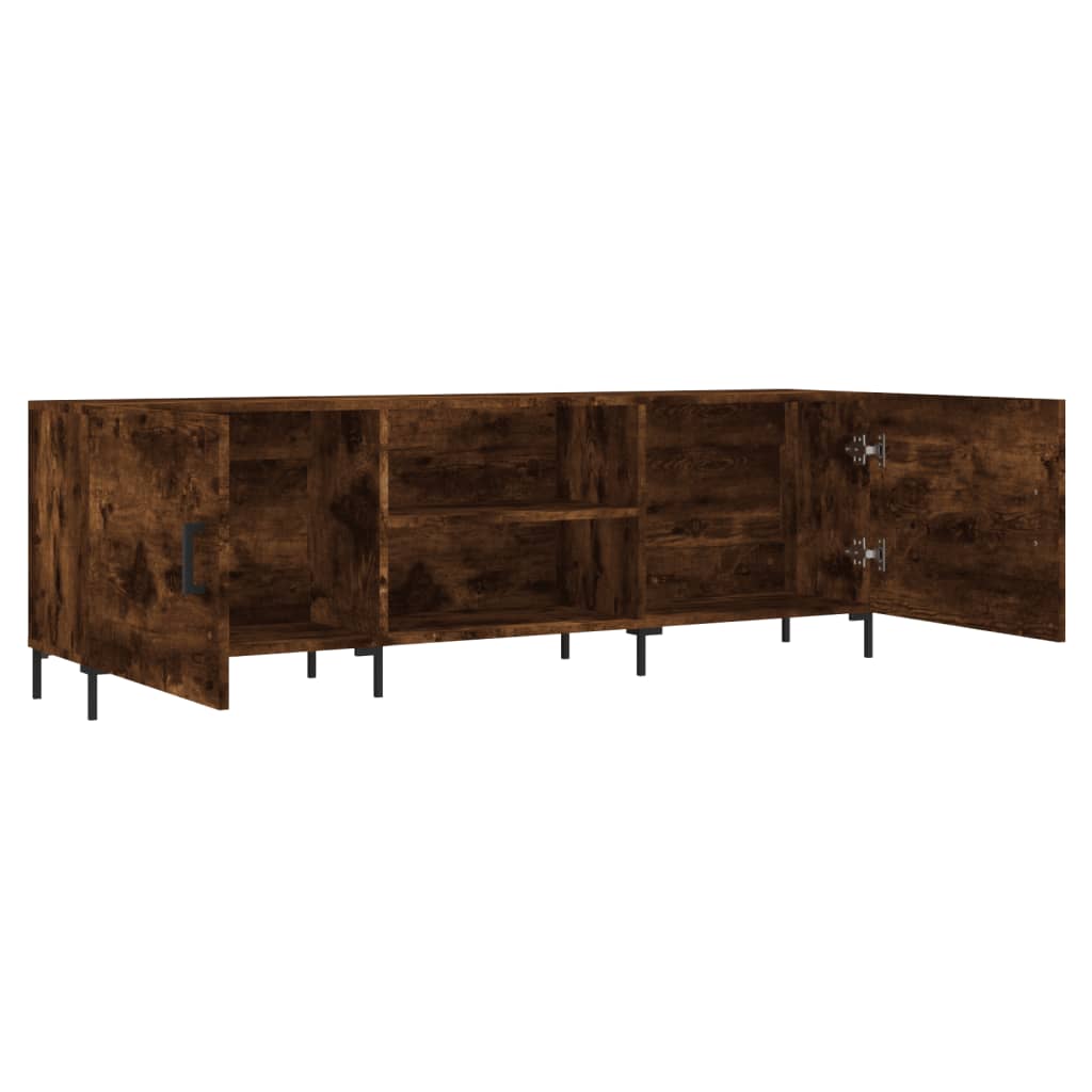 füstös tölgy színű szerelt fa TV-szekrény 150 x 30 x 44,5 cm