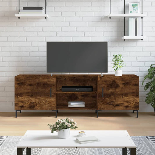 füstös tölgy színű szerelt fa TV-szekrény 150 x 30 x 44,5 cm