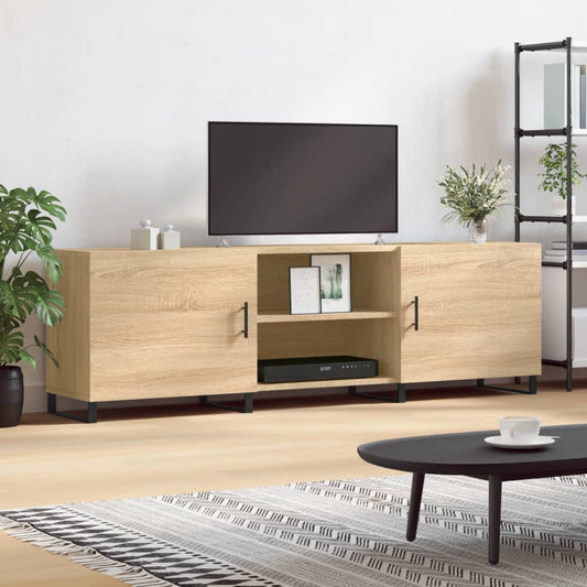 sonoma tölgyszínű szerelt fa TV-szekrény 150x30x50 cm