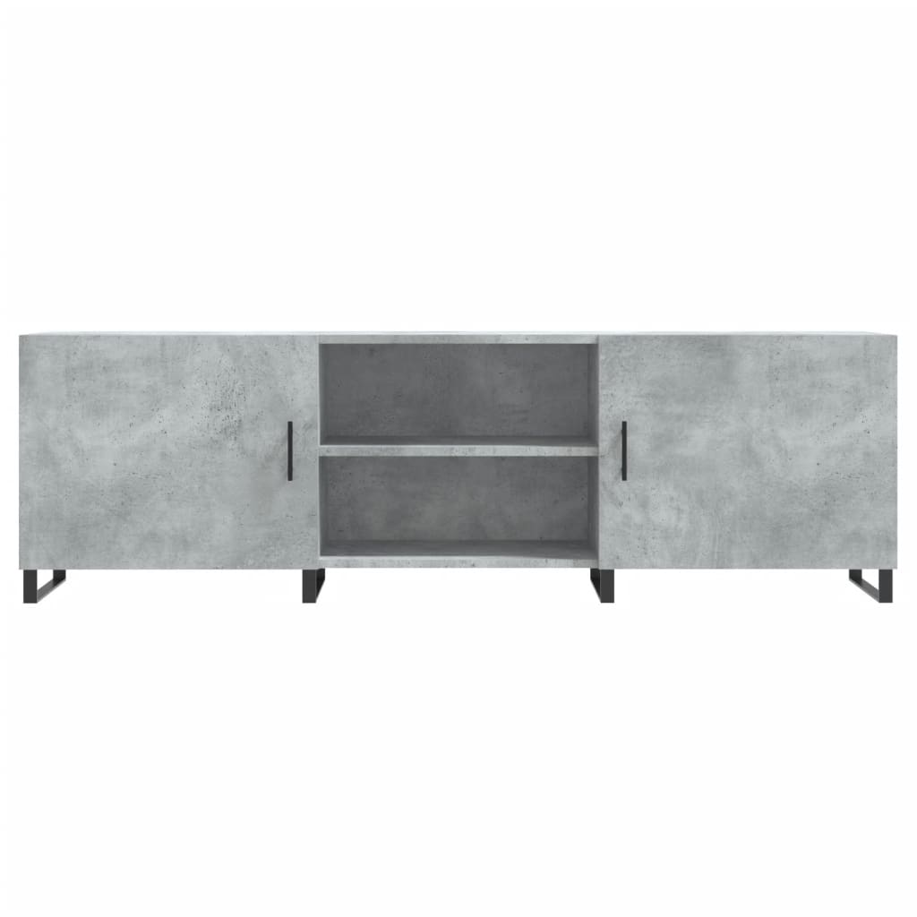 betonszürke szerelt fa TV-szekrény 150 x 30 x 50 cm