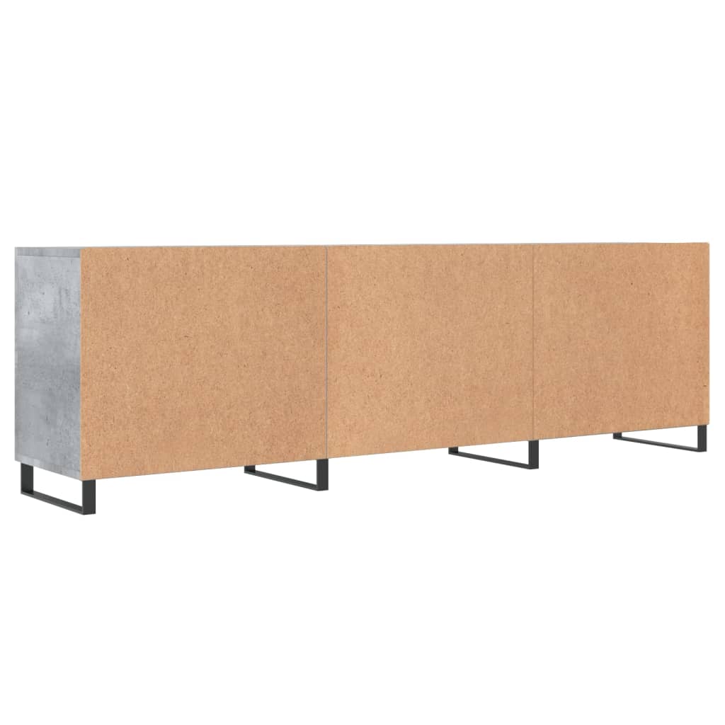 betonszürke szerelt fa TV-szekrény 150 x 30 x 50 cm