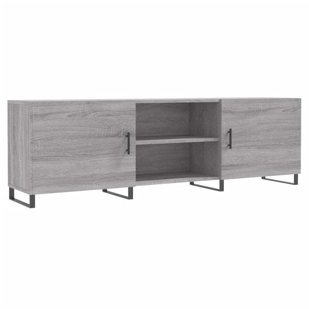 szürke sonoma színű szerelt fa TV-szekrény 150x30x50 cm