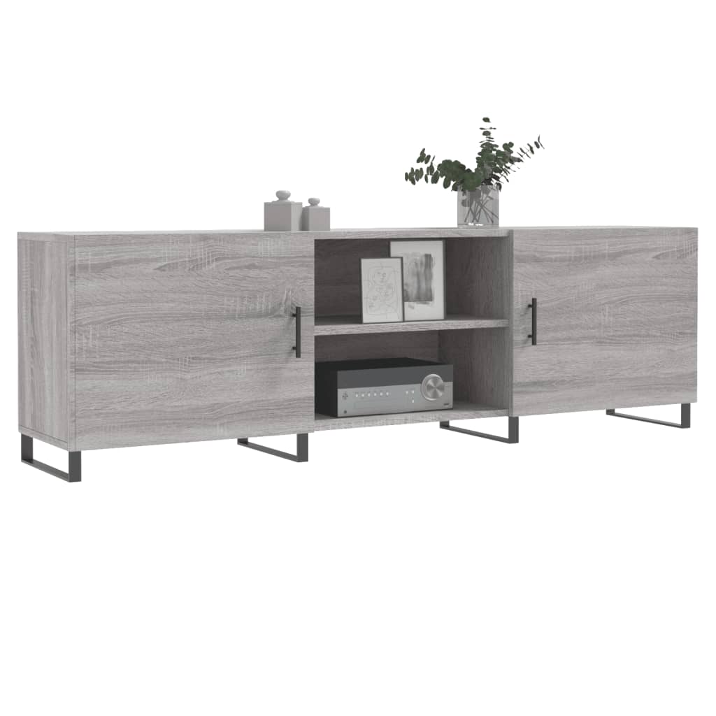 szürke sonoma színű szerelt fa TV-szekrény 150x30x50 cm