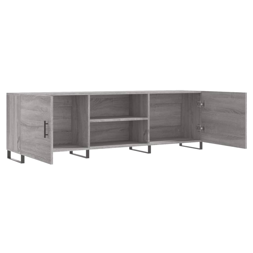 szürke sonoma színű szerelt fa TV-szekrény 150x30x50 cm