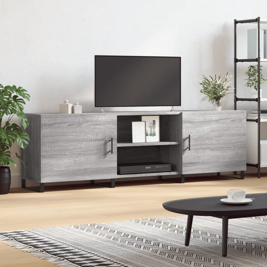 szürke sonoma színű szerelt fa TV-szekrény 150x30x50 cm