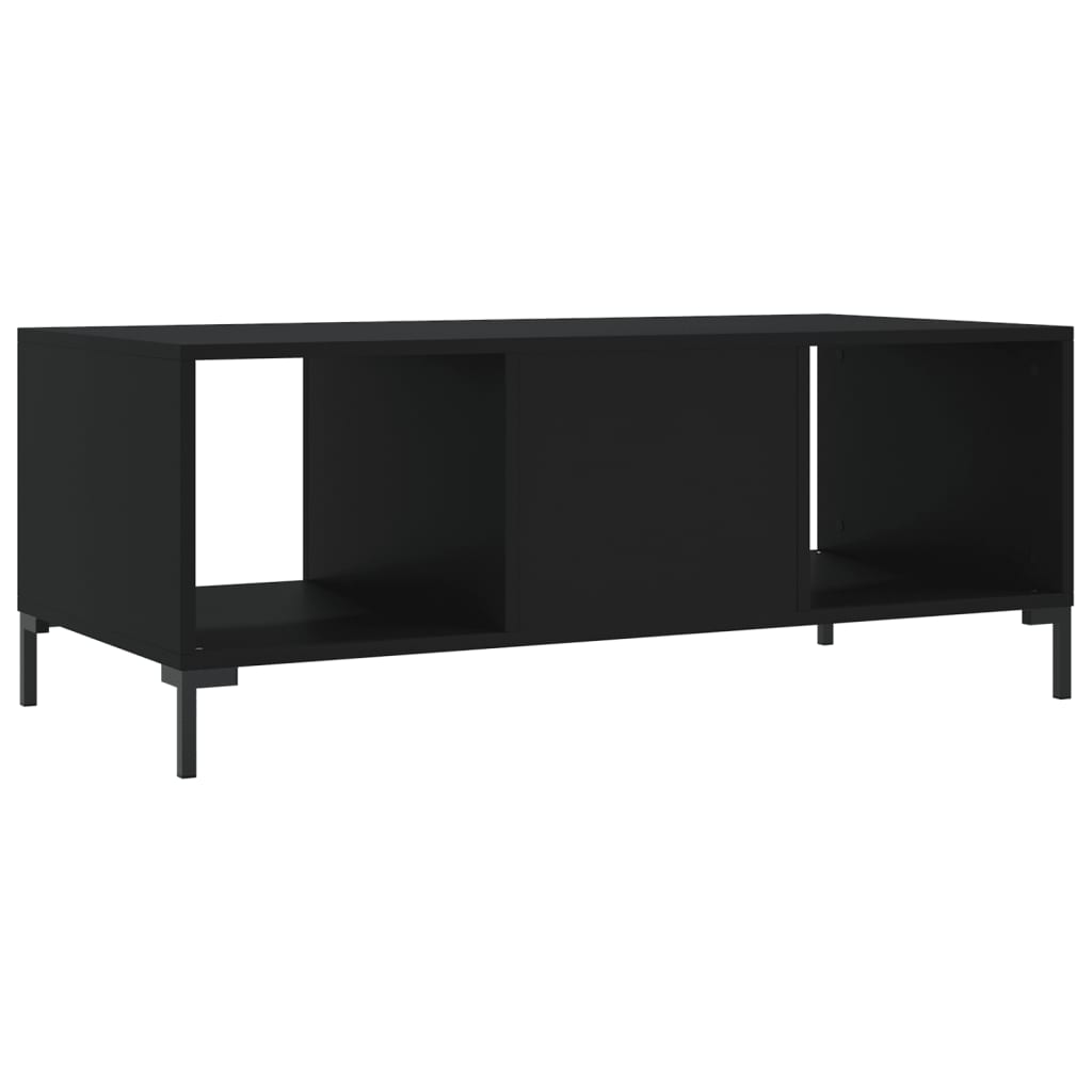 fekete szerelt fa dohányzóasztal 102 x 50 x 40 cm