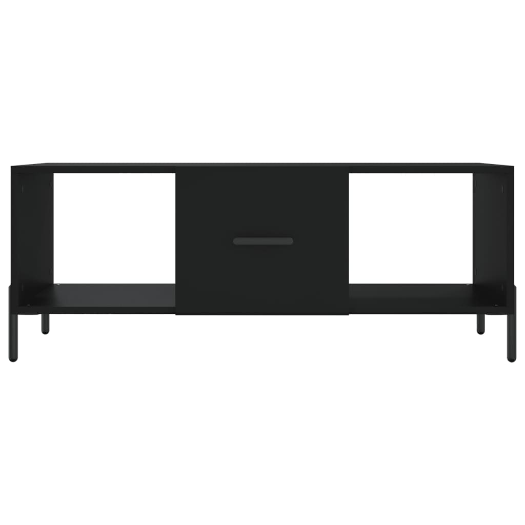 fekete szerelt fa dohányzóasztal 102 x 50 x 40 cm