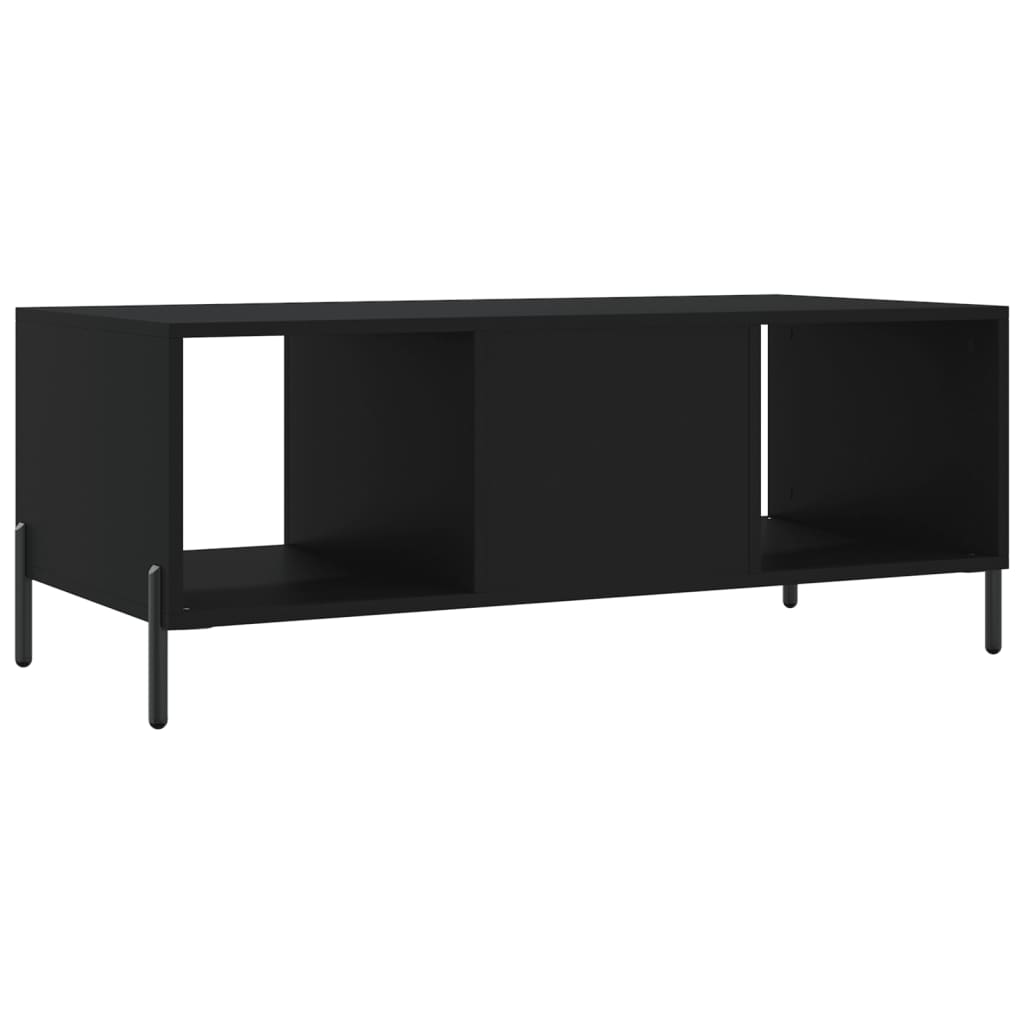 fekete szerelt fa dohányzóasztal 102 x 50 x 40 cm
