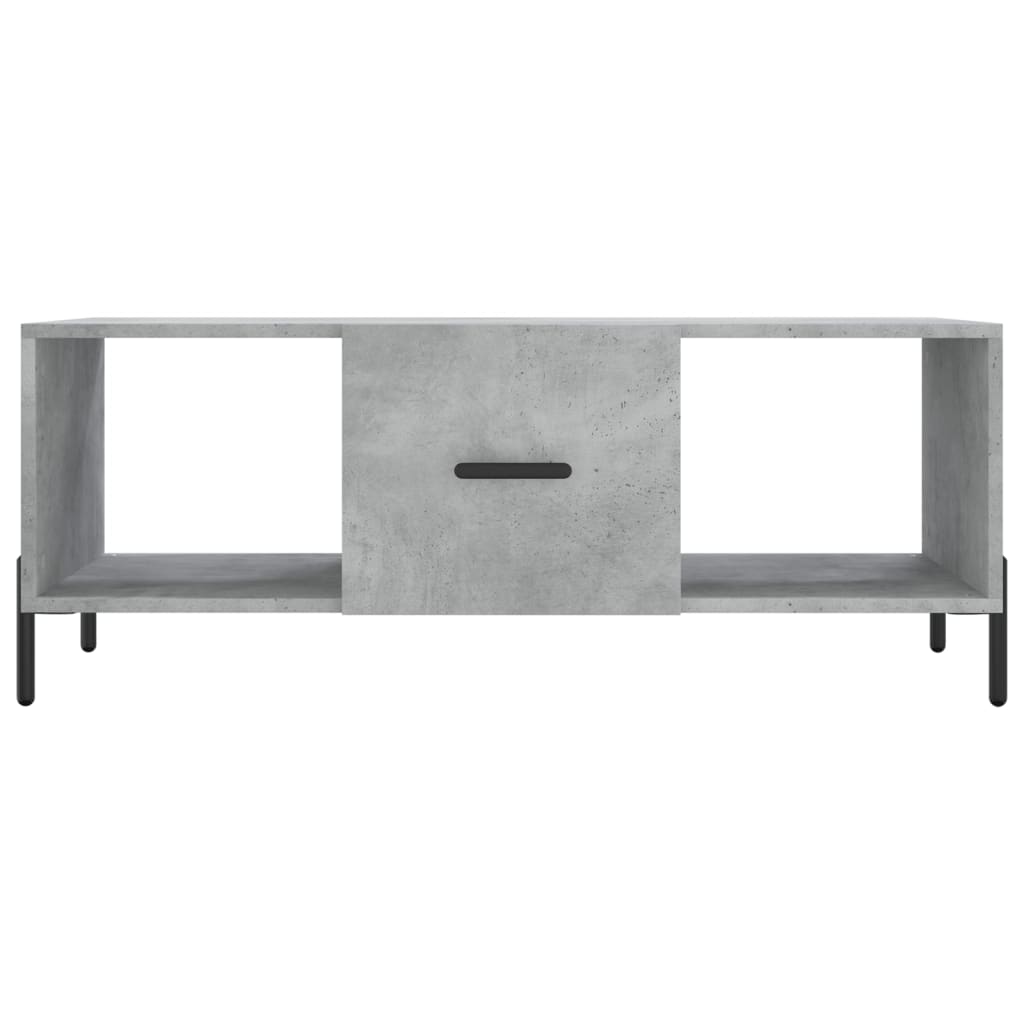 betonszürke szerelt fa dohányzóasztal 102 x 50 x 40 cm