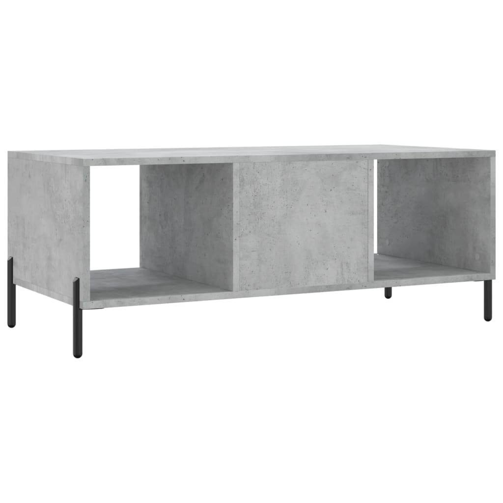 betonszürke szerelt fa dohányzóasztal 102 x 50 x 40 cm