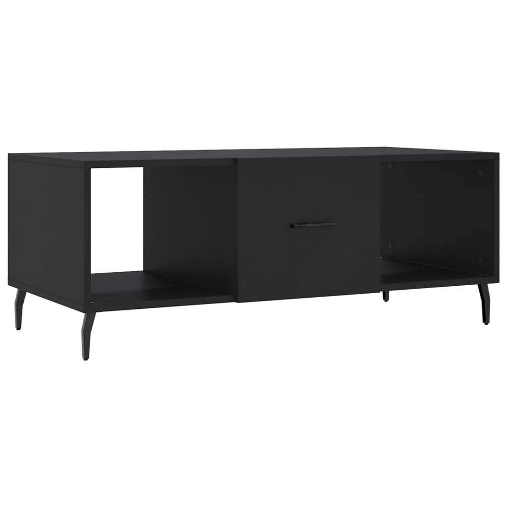 fekete szerelt fa dohányzóasztal 102 x 50 x 40 cm