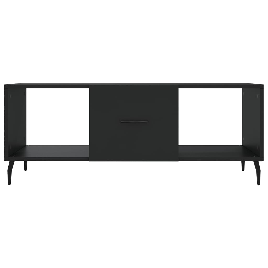 fekete szerelt fa dohányzóasztal 102 x 50 x 40 cm