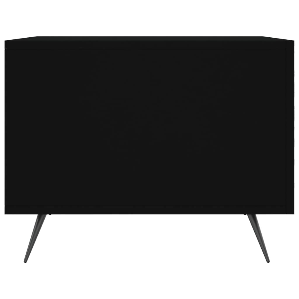 fekete szerelt fa dohányzóasztal 50 x 50 x 40 cm