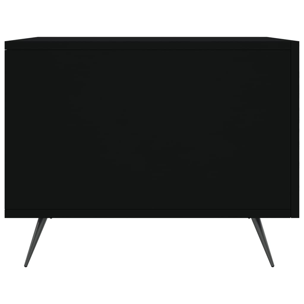 2 db fekete szerelt fa dohányzóasztal 50 x 50 x 40 cm