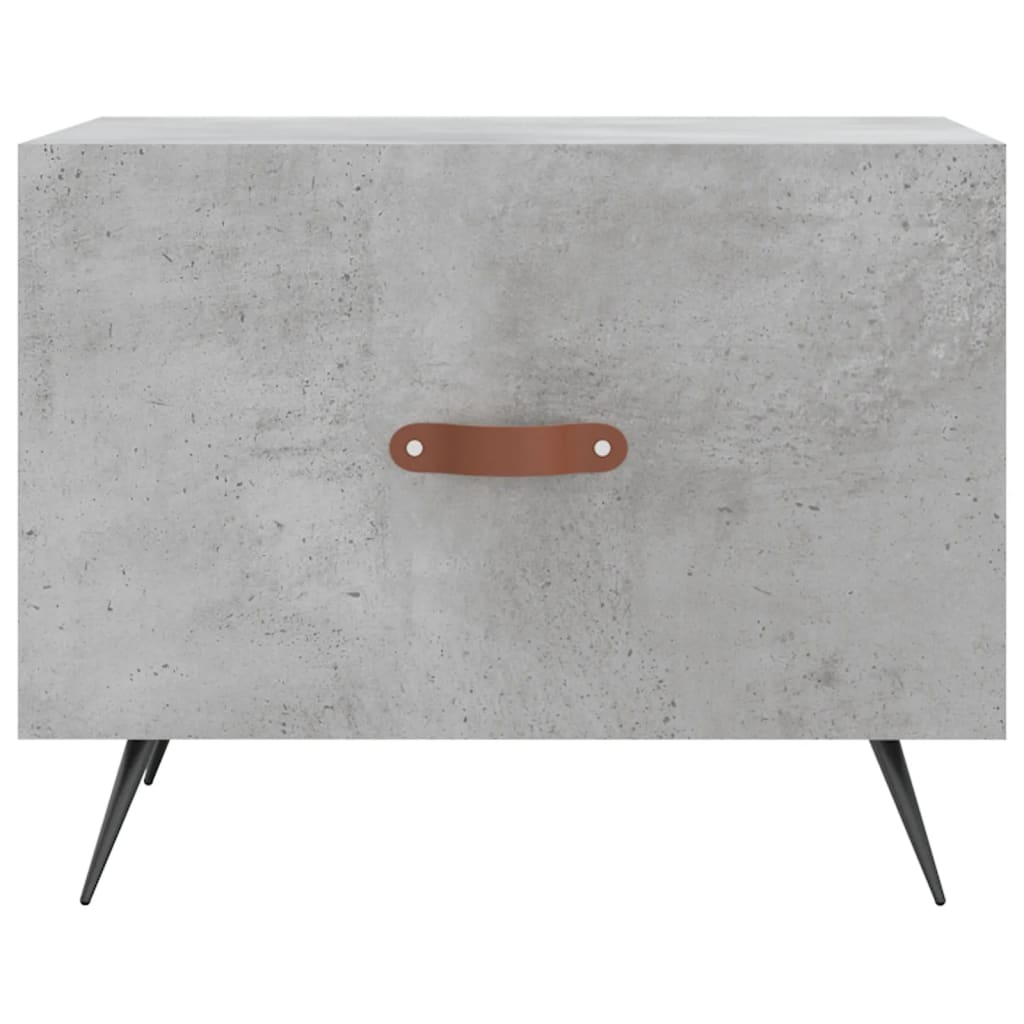 betonszürke szerelt fa dohányzóasztal 50 x 50 x 40 cm