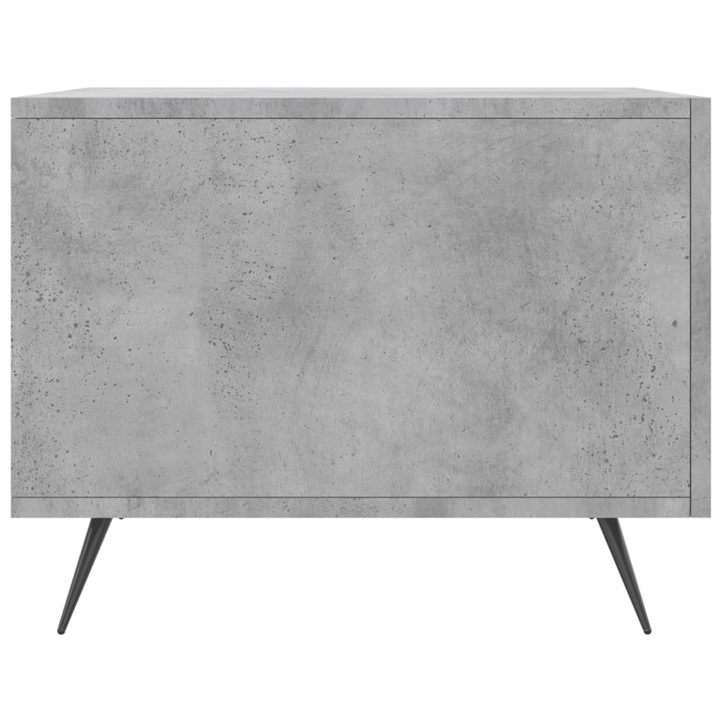 betonszürke szerelt fa dohányzóasztal 50 x 50 x 40 cm