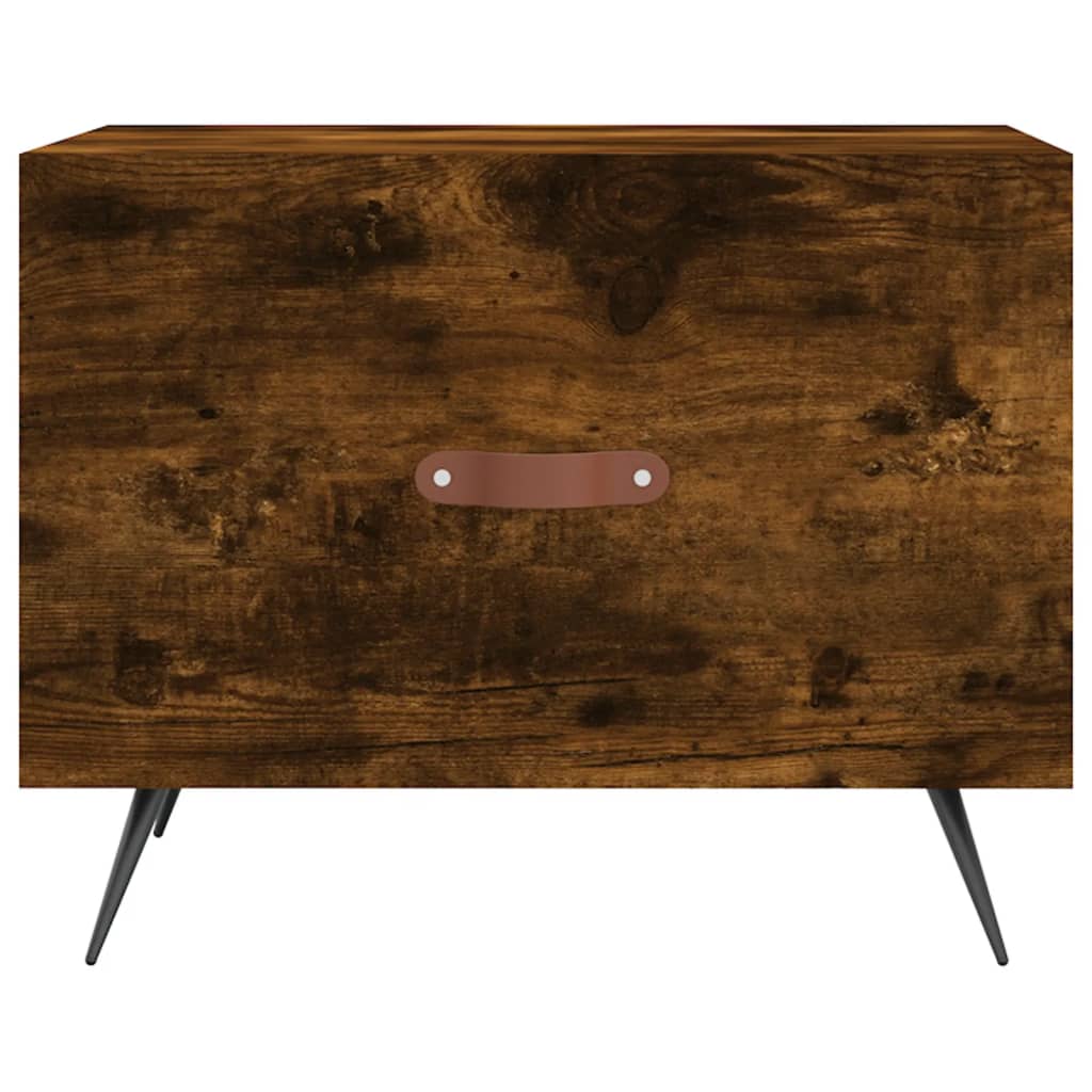 füstös tölgy színű szerelt fa dohányzóasztal 50 x 50 x 40 cm