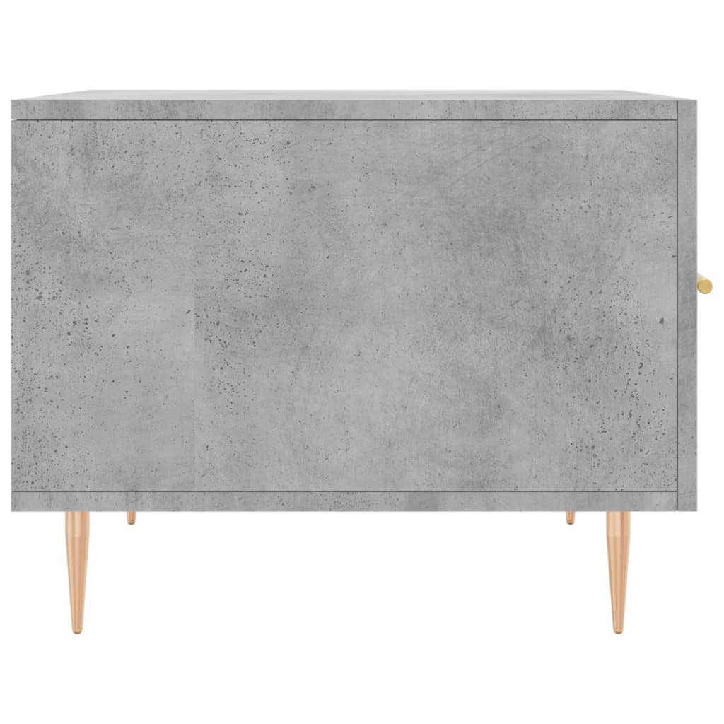betonszürke szerelt fa dohányzóasztal 50 x 50 x 40 cm