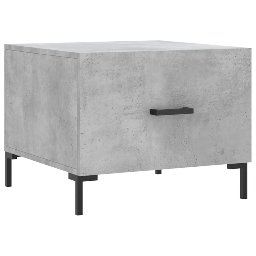 betonszürke szerelt fa dohányzóasztal 50 x 50 x 40 cm