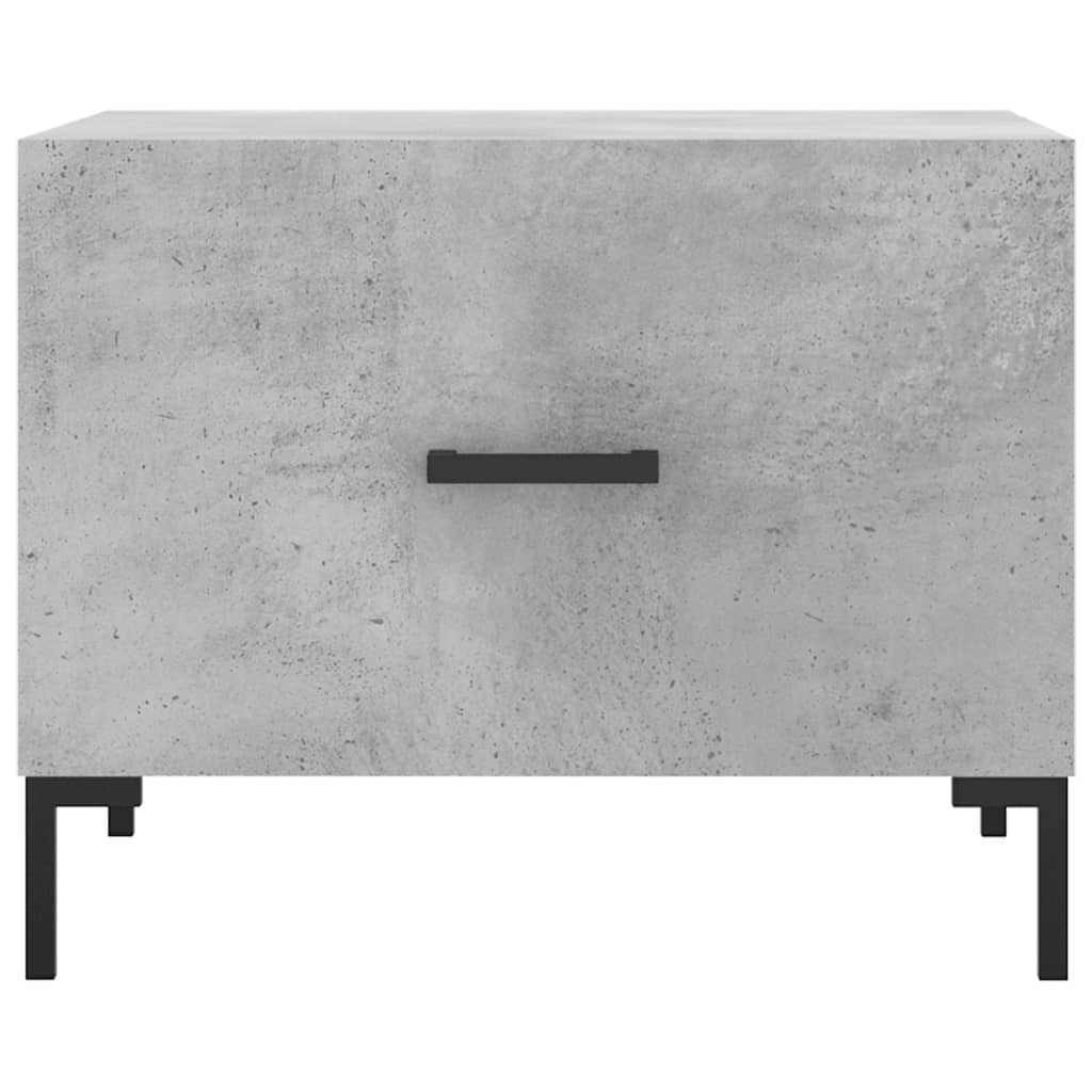 betonszürke szerelt fa dohányzóasztal 50 x 50 x 40 cm