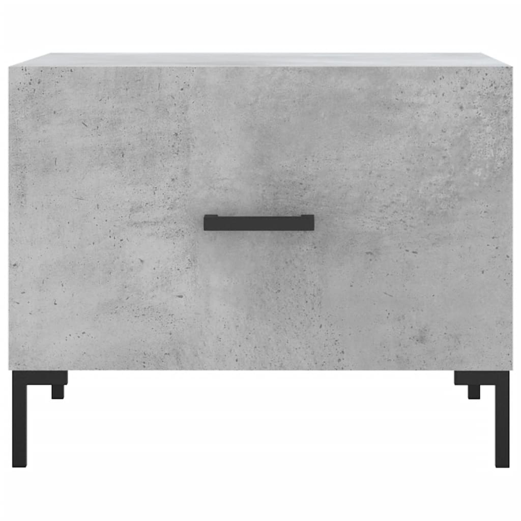 2 db betonszürke szerelt fa dohányzóasztal 50 x 50 x 40 cm