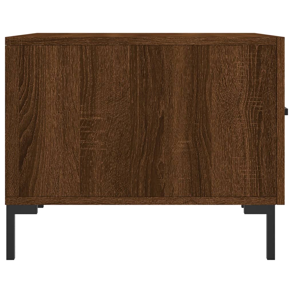 barna tölgy színű szerelt fa dohányzóasztal 50x50x40 cm