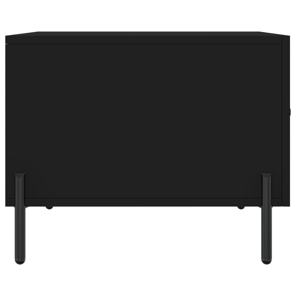 fekete szerelt fa dohányzóasztal 50 x 50 x 40 cm