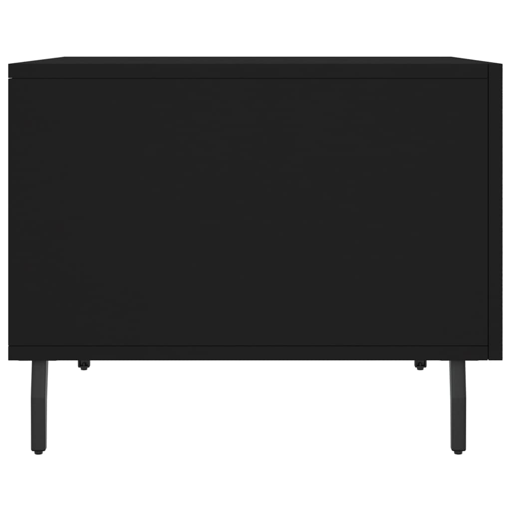 2 db fekete szerelt fa dohányzóasztal 50 x 50 x 40 cm