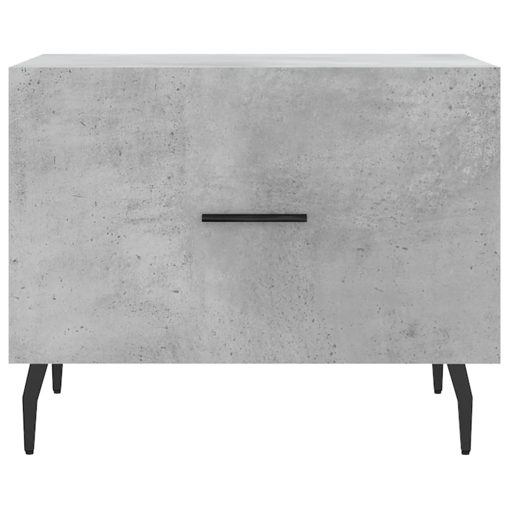 betonszürke szerelt fa dohányzóasztal 50 x 50 x 40 cm
