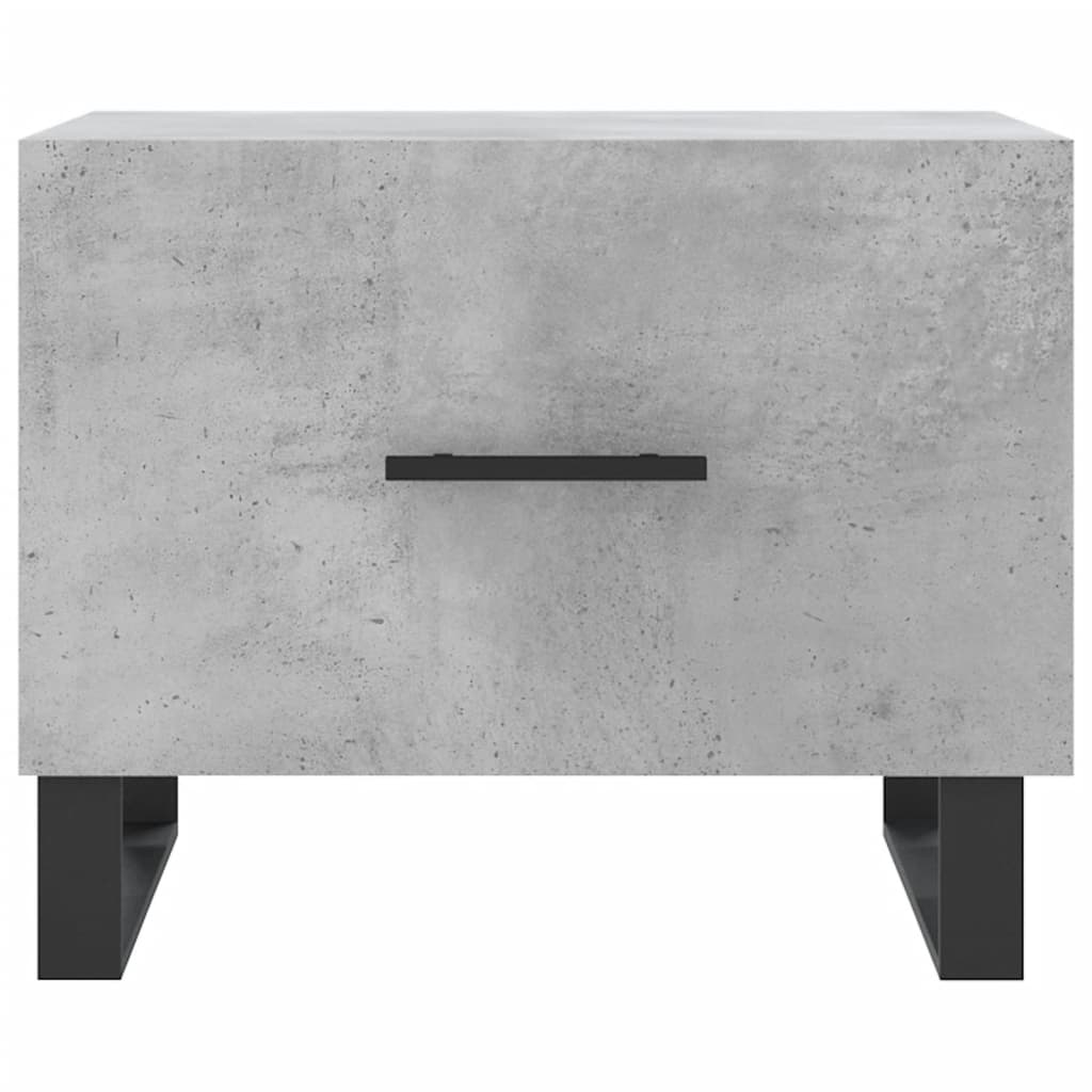 2 db betonszürke szerelt fa dohányzóasztal 50 x 50 x 40 cm