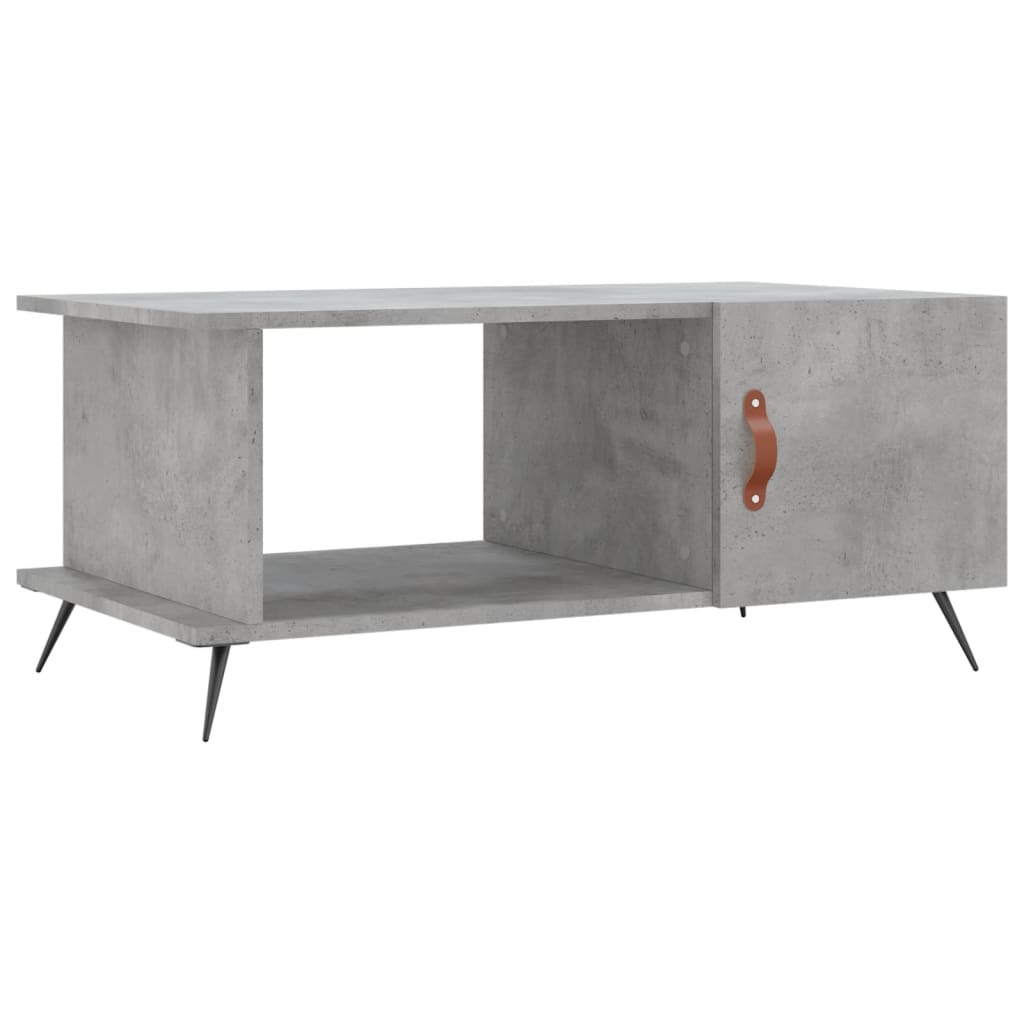 betonszürke szerelt fa dohányzóasztal 90 x 50 x 40 cm