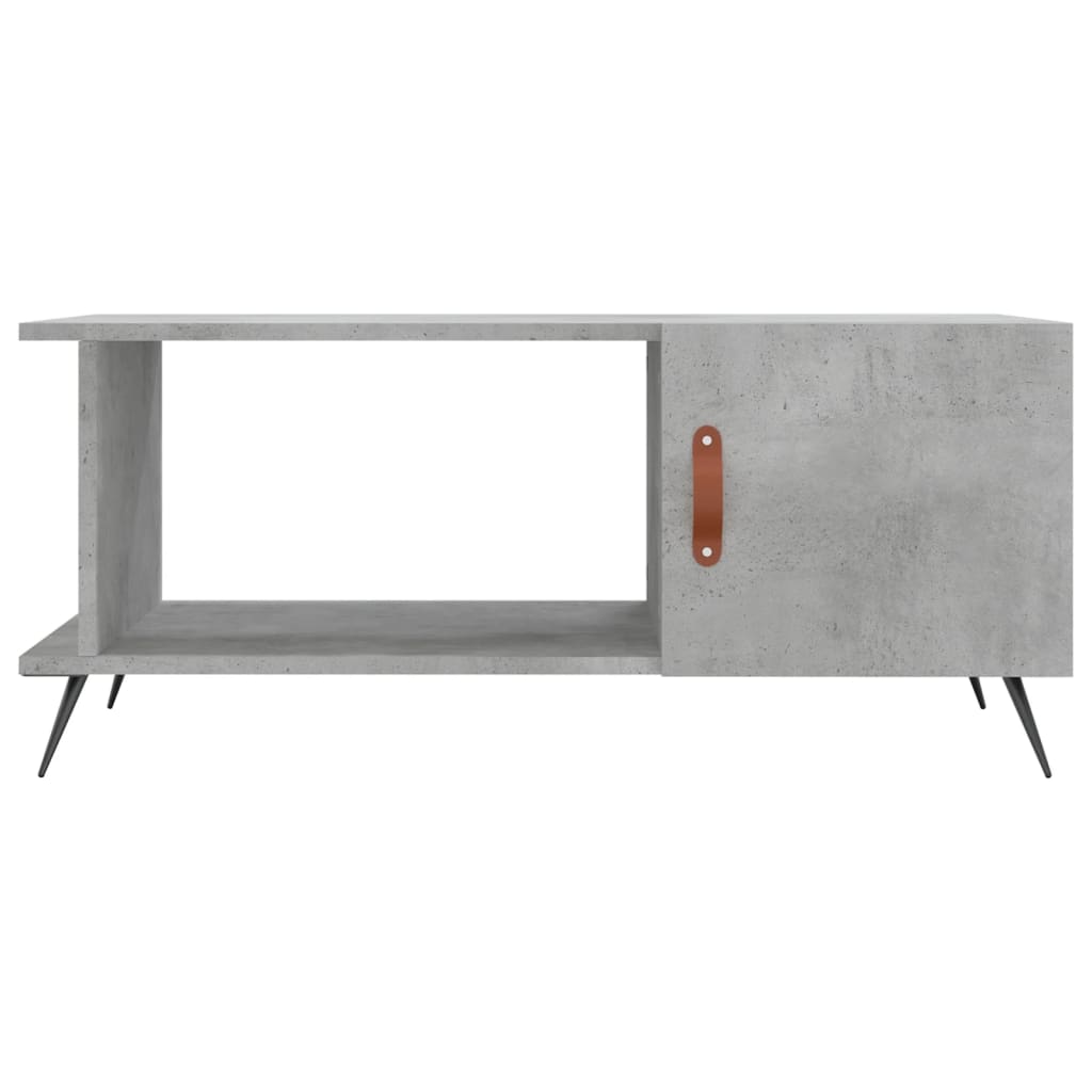 betonszürke szerelt fa dohányzóasztal 90 x 50 x 40 cm