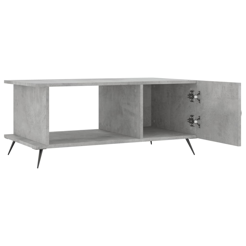 betonszürke szerelt fa dohányzóasztal 90 x 50 x 40 cm