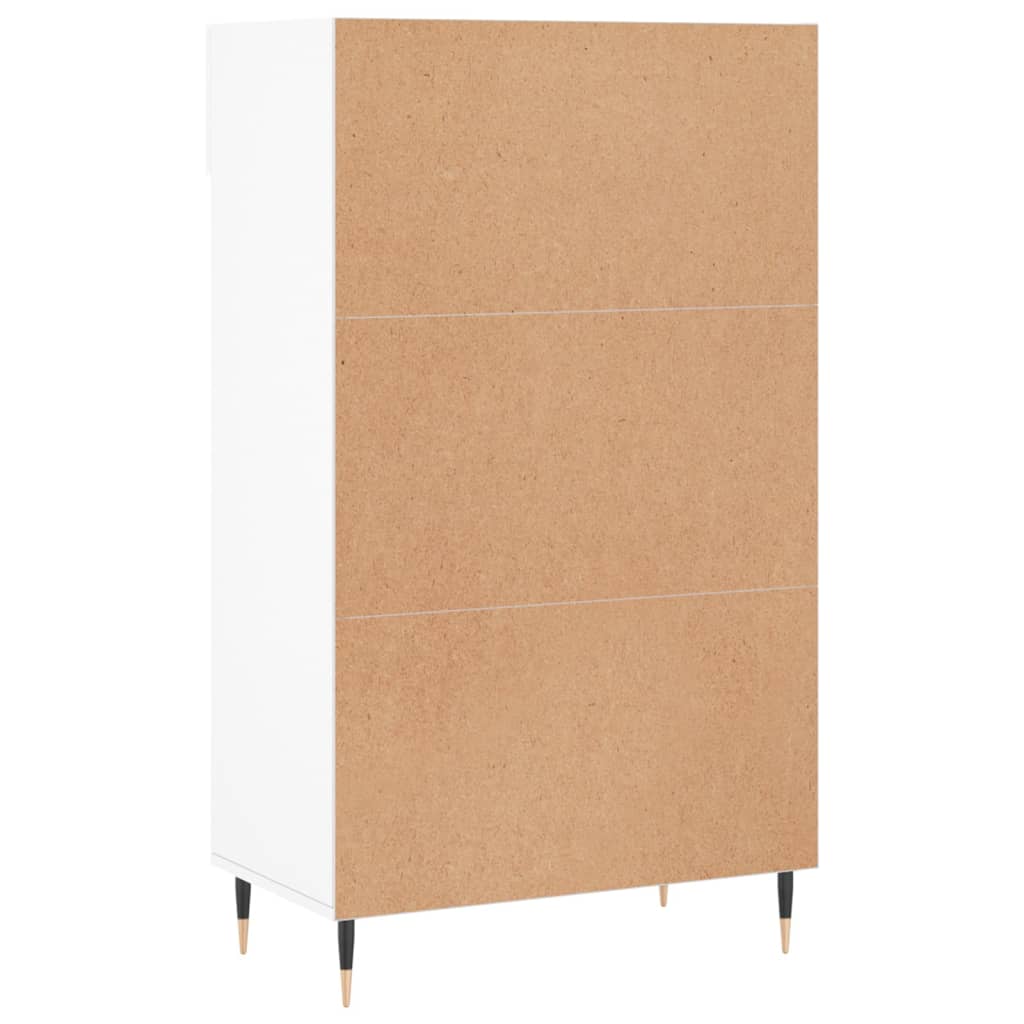 fehér szerelt fa cipőszekrény 60 x 35 x 105 cm