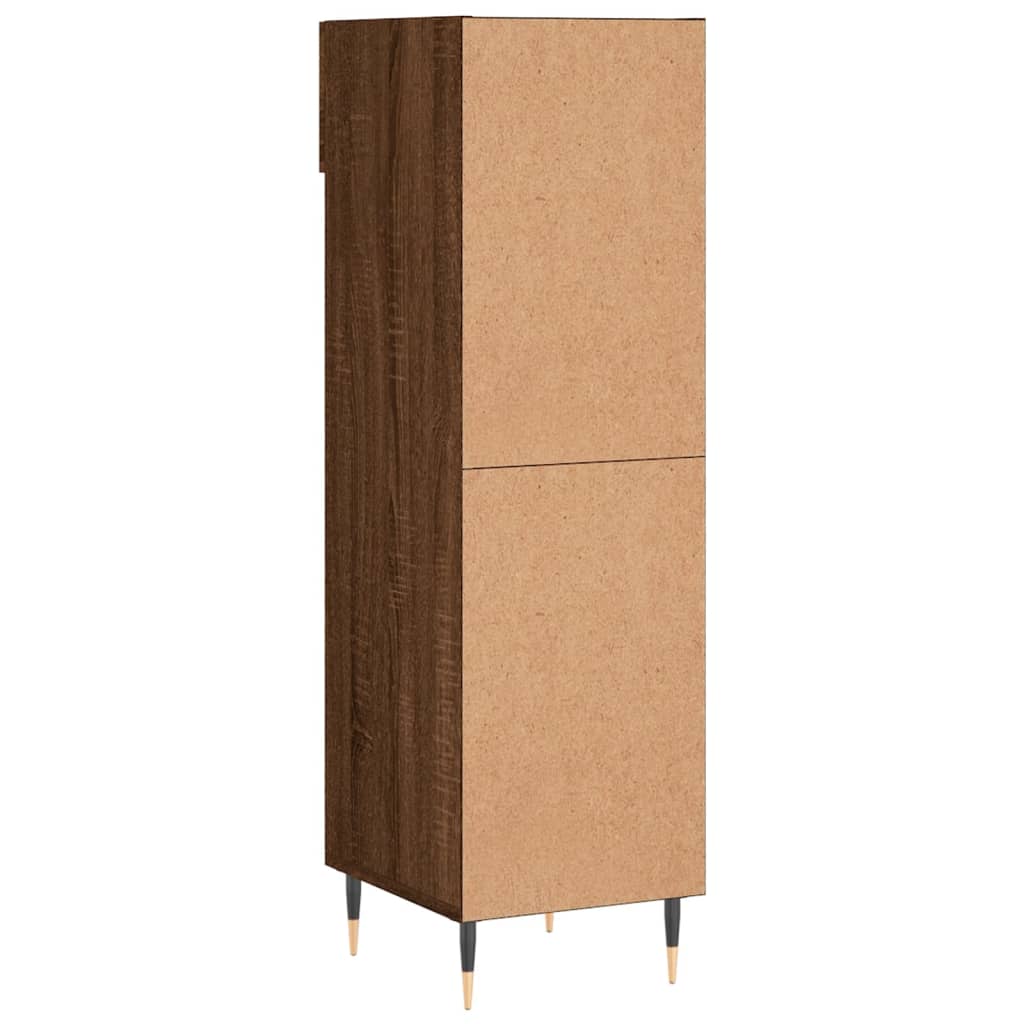 barna tölgyszínű szerelt fa cipősszekrény 30 x 35 x 105 cm